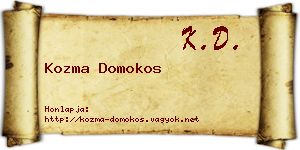 Kozma Domokos névjegykártya