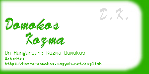 domokos kozma business card